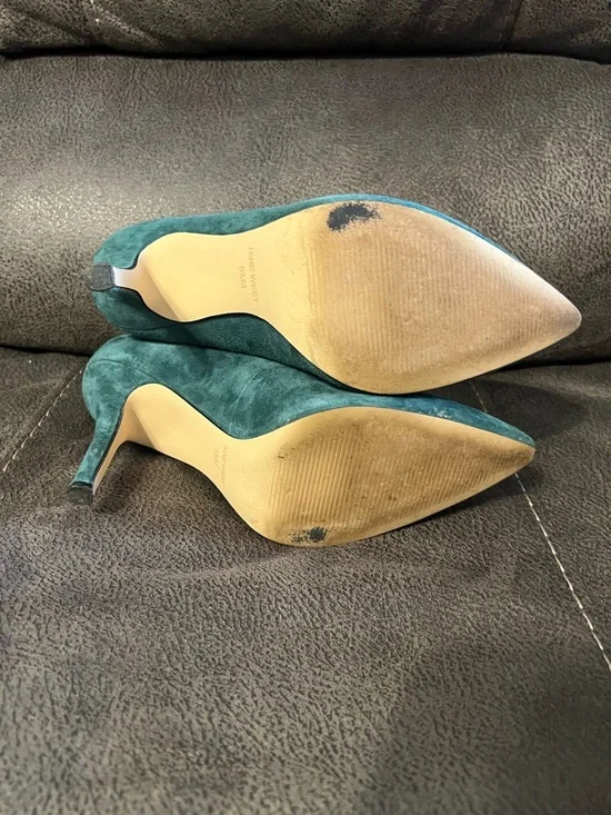 Nine West Teal Suede Pointed-Toe Heels Size 5.5 M - Picture 5 of 7
